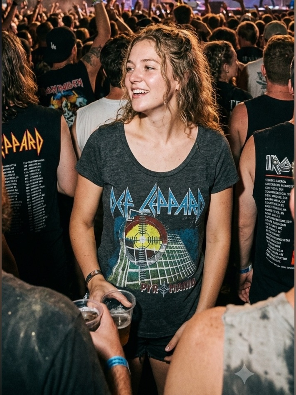 Def Leppard Pyromania Band Graphic Tee Size Small